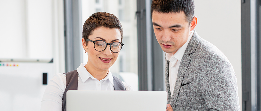 adult-woman-male-working-together